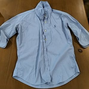 Ralph lauren blouse  baby blue 3/4 sleeve